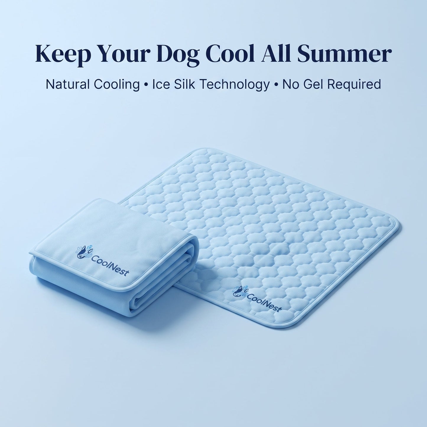CoolNest ice-silk dog cooling mat